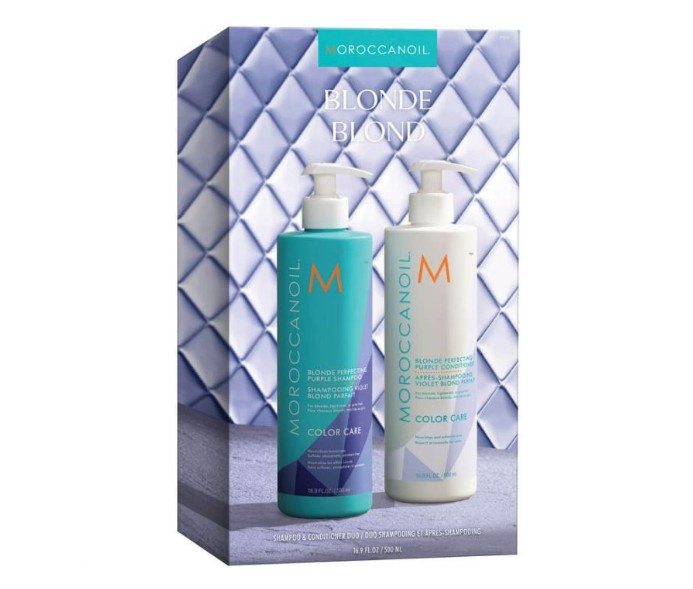 Moroccanoil Blonde Perfecting Purple Shampoo and Conditioner Duo 500ml